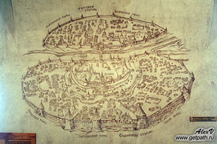 Схема старого Новгорода