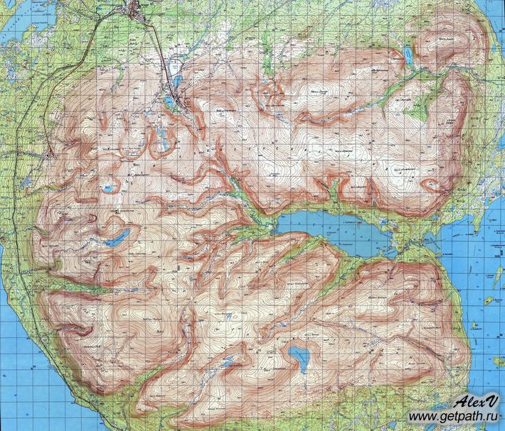 Карта Ловозерских тундр